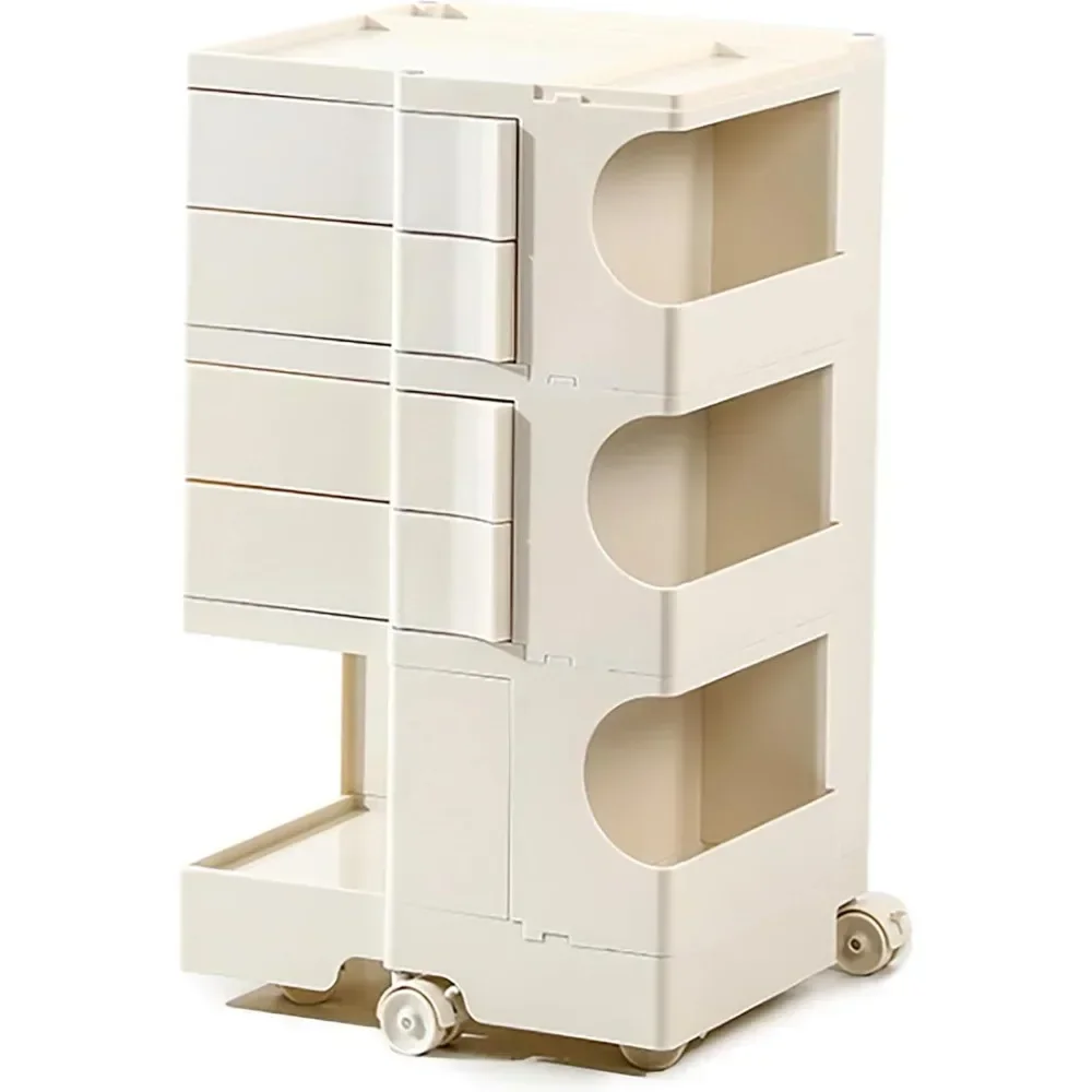 Multi functional practical salon storage cart with wheels and sliding drawers - portable caddy for salon supplies