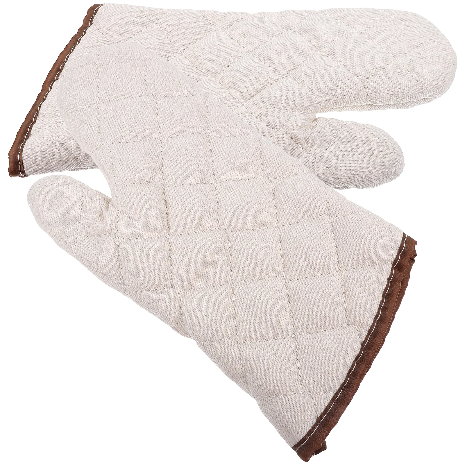 

Heat Resistant Gloves Baking Oven Mitts Microwave Hand Anti- Grill Mitts Reusable Cooking Gloves