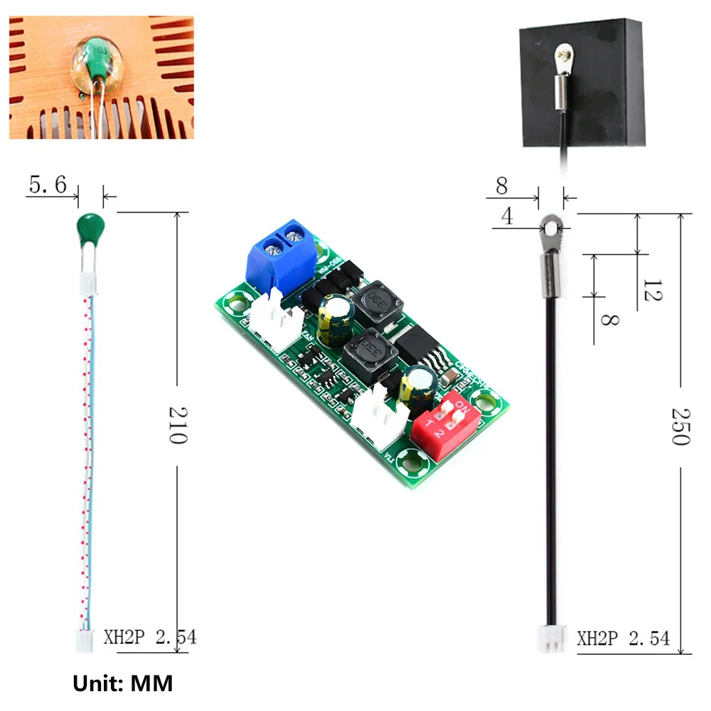 Imagem -04 - Controlador de Temperatura do Ventilador Inteligente Termostato Ajustável Painel de Controle de Temperatura Módulo de Resfriamento Velocidades dc 530v ac 420v