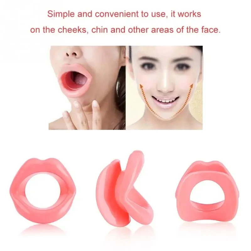 1pcs Massage Face-lift Tool Make Up Silicone Rubber Maquiagem Lips Slimmer Mouth Muscle Tightener Anti-aging Anti-wrinkle Beauty