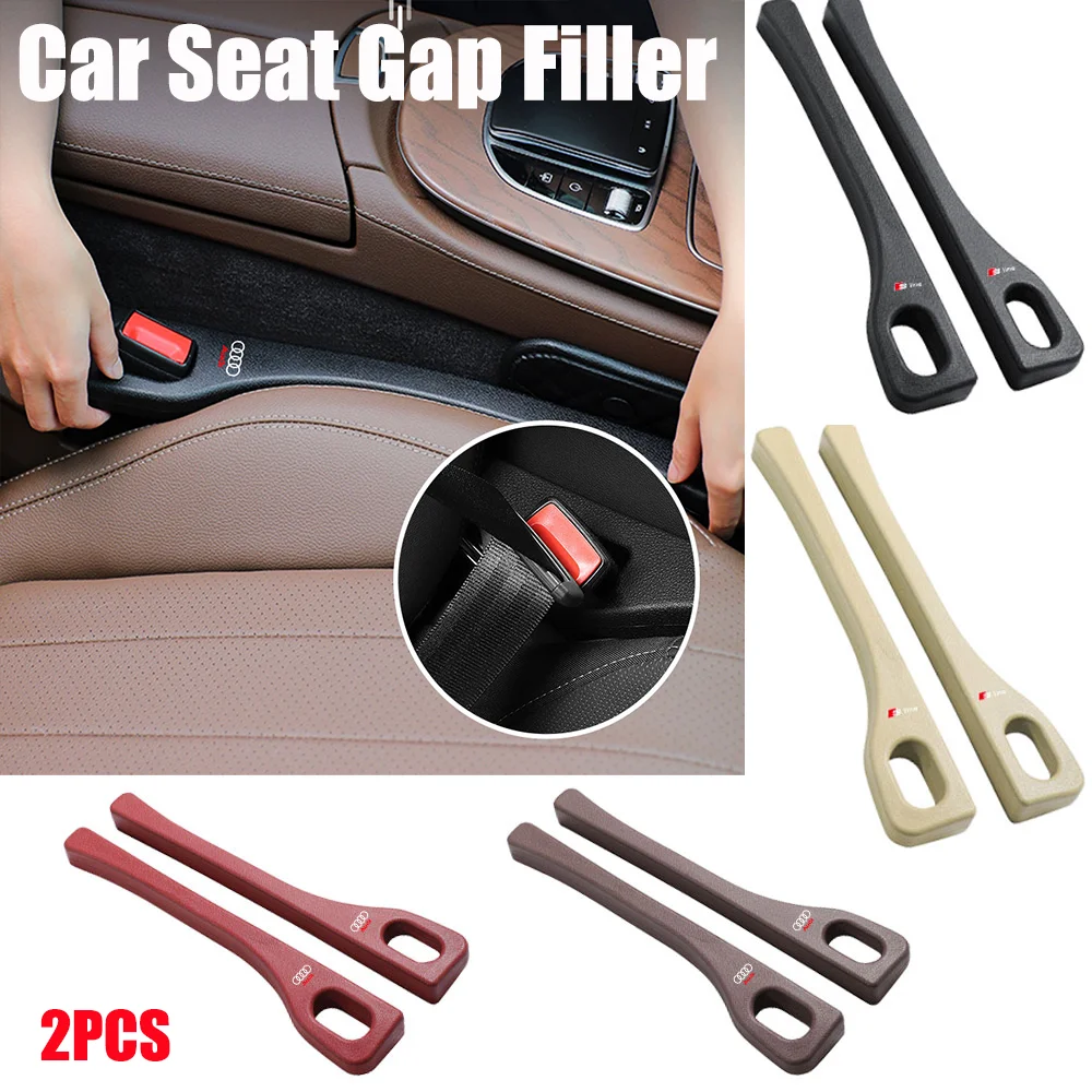 

2PCS Pu Car Seat Gap Filler Leak-proof Filling Strip For Audi A3 A4 B8 B6 A5 B7 A1 A6 C6 Q3 Q5 SLine TT RS Logo Auto Accessories