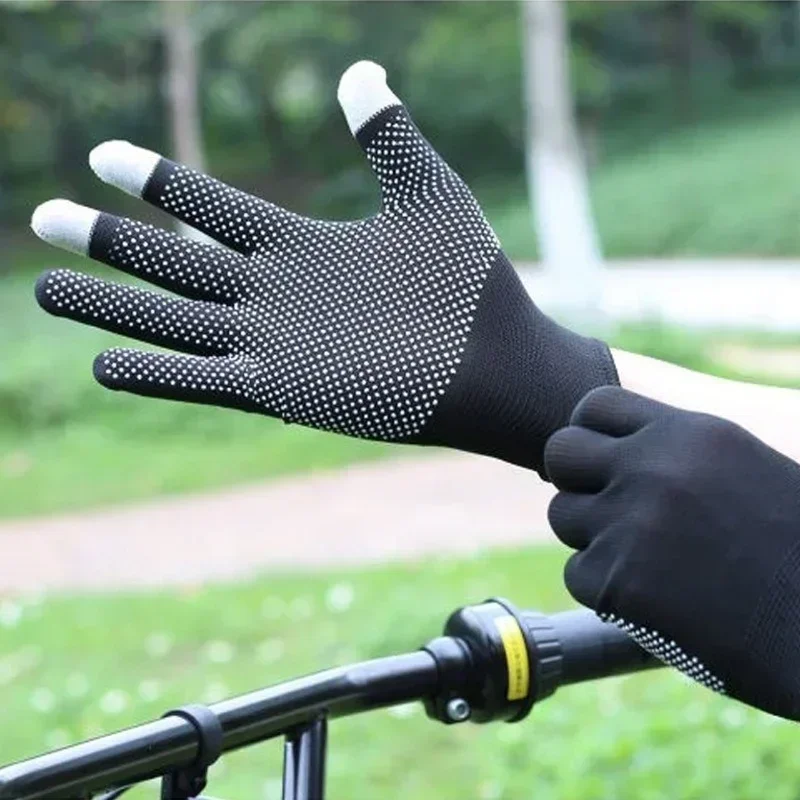 Gants de travail de jardin anti-UV pour hommes et femmes, mitaines de cyclisme en plein air, anti-usure, degré, nylon, doigts complets, 20 paires