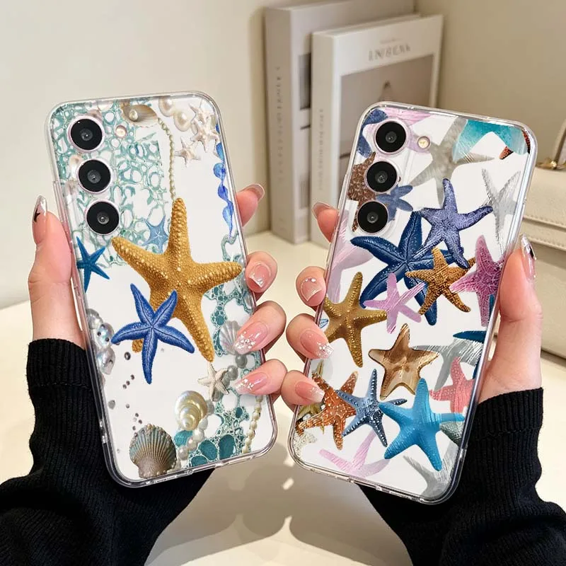 Starfish Pattern For Samsung Galaxy Note 20 10 M56 M54 M53 M33 M23 17 M15 M14 M04 M07 F07 Ultra Phone Case Cover