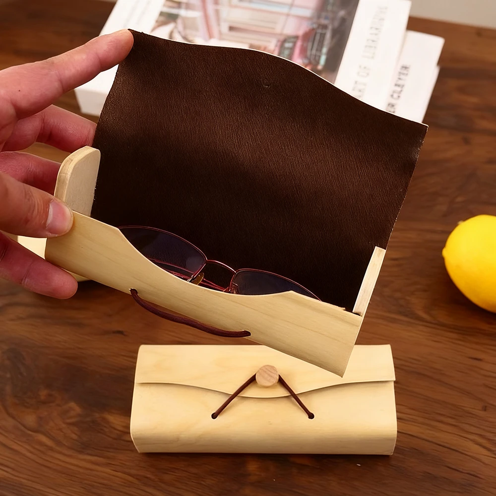 خمر النظارات الخشبية الطبيعية النساء الرجال النظارات الشمسية صندوق تخزين النظارات الرجعية حامل النظارات نظارات حماية الملحقات