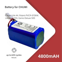 14.8V rechargeable lithium battery suitable for ILIFE A4s A6 V7s Plus A9s W400 robot vacuum cleaner INR18650 M26-4S1P battery