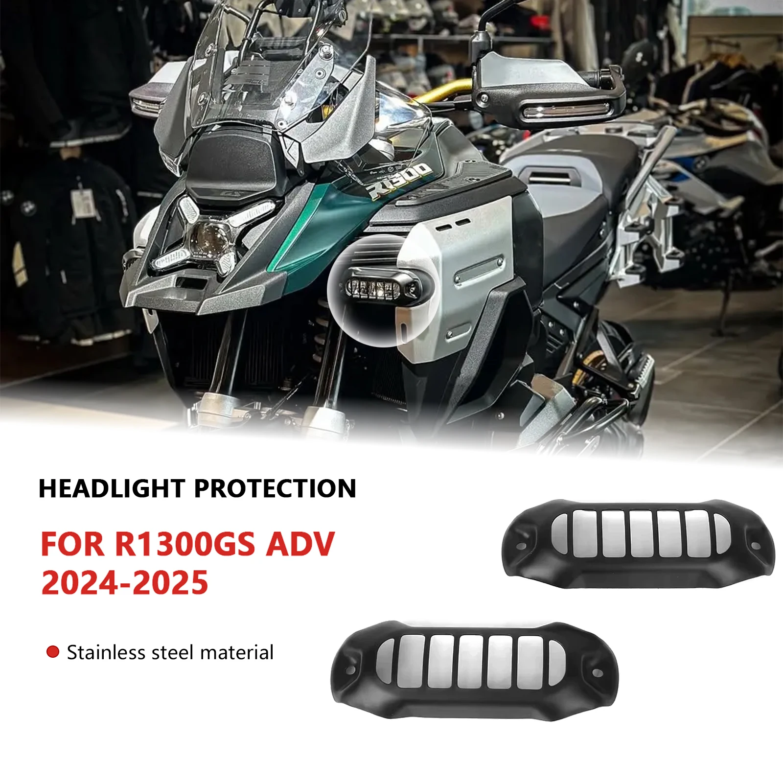 

Аксессуары для мотоциклов, светодиодная крышка вспомогательного фонаря, защитная решетка для лампы R1300GS ADV R 1300 GS Adventure 2024 2025