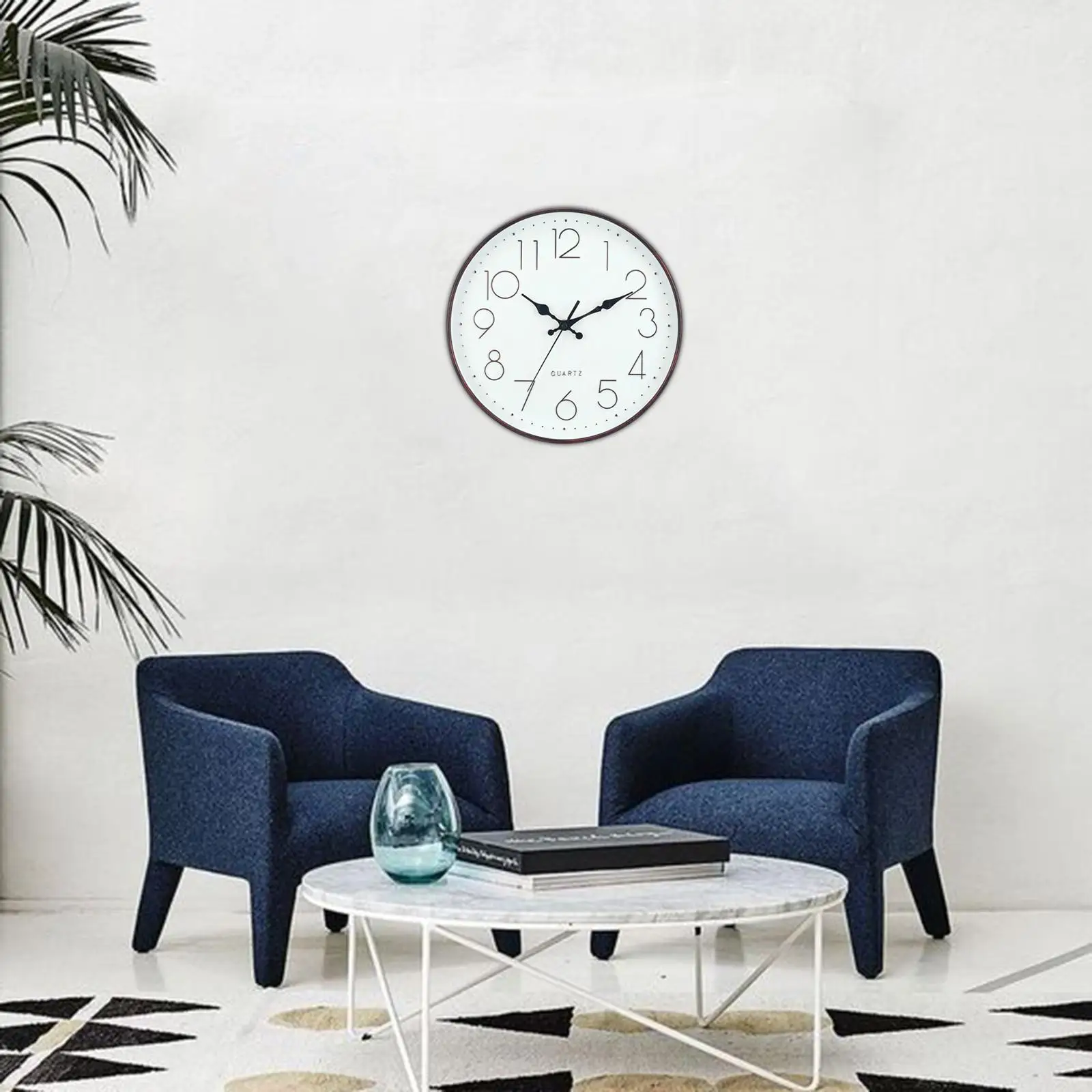 Homyl Round Wall Clock Watches Silent Non Ticking Home Living Room Office Decor