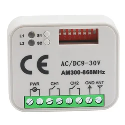 Universal Wireless Remote Control Receiver Gate Opener 315Mhz 433Mhz 868Mhz