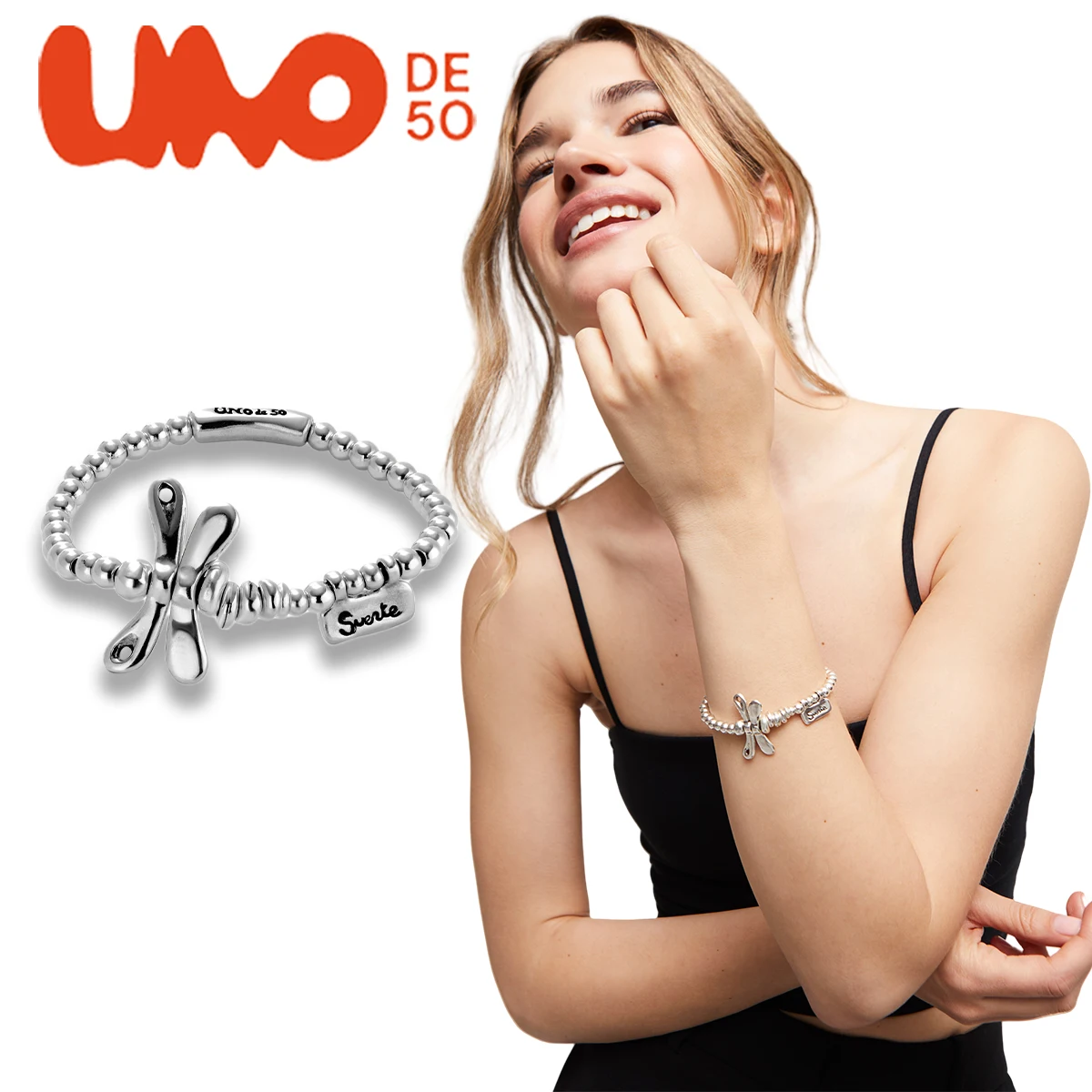 

UNODE50 Браслет Испанский модный женский универсальный европейский и американский браслет со стрекозой, очаровательный и очаровательный