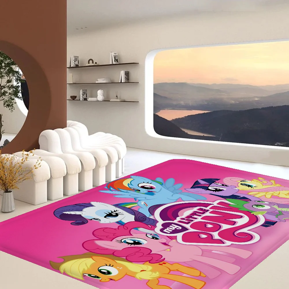 My L-Little P-Pony Floor Mat Rectangle Anti-slip Home Soft Badmat Front Door Indoor Outdoor Mat Welcome Doormat