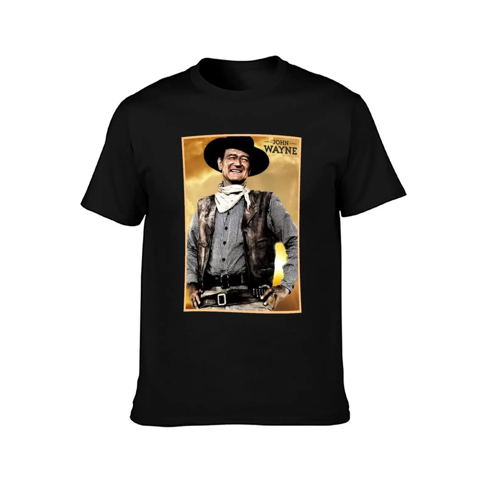 John Wayne T-Shirt Basic Plain Short Sleeve Crew Neck Tee T-Shirt