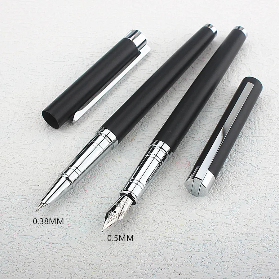 Jinhao 126 stylo plume noir mat haut de gamme bureau d'affaires EF/F plume calligraphie pratique Signature adulte stylo cadeau exclusif