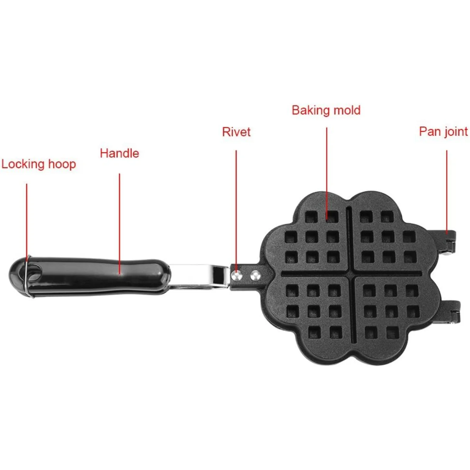 Heart Shaped Waffle Pan | Non-Stick Household  Tool