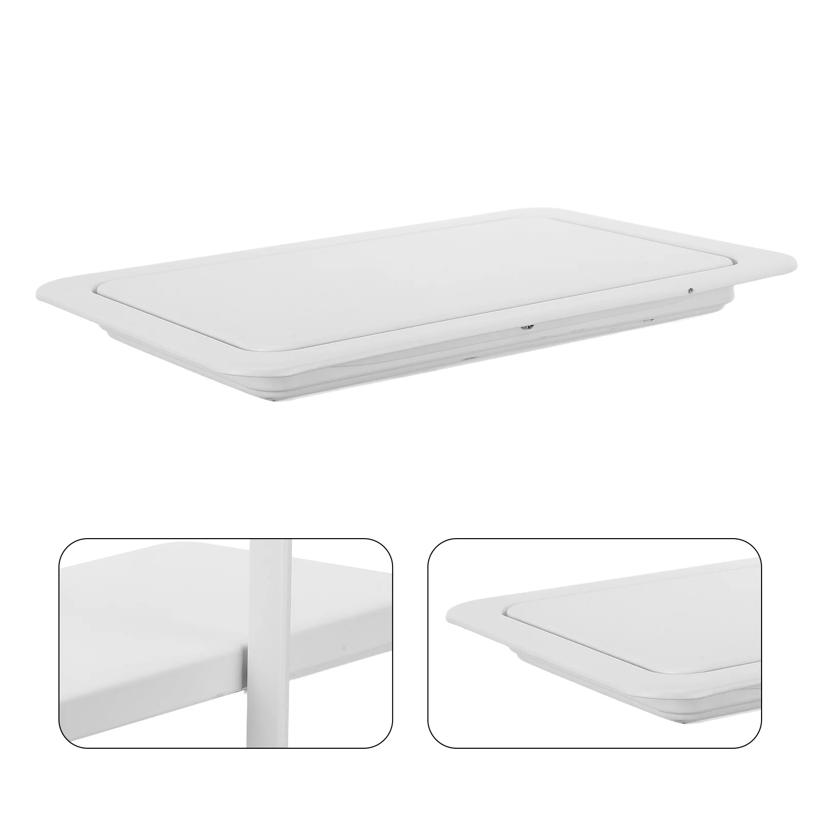 

Embedded Trash Bin Cover Stainless Steel Countertop Built-In Flip Lid For Kitchen Bathroom Recessed Garbage Can Cabinet Waste