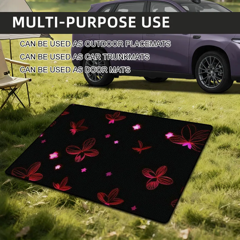 1pc Cartoon Butterfly Dream Romantic Car Trunk Mat, Dirt-Resistant, Wear-Resistant, Easy-to-Clean Interior Protection Trunk Mat,