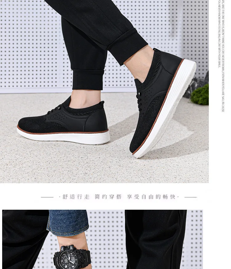 Frühling und Herbst Neue Atmungsaktive Herren-Freizeitschuhe Mesh-Sportschuhe Weiche Sohlen Bequeme Leichte Glatte Herrenschuhe – Detail 10