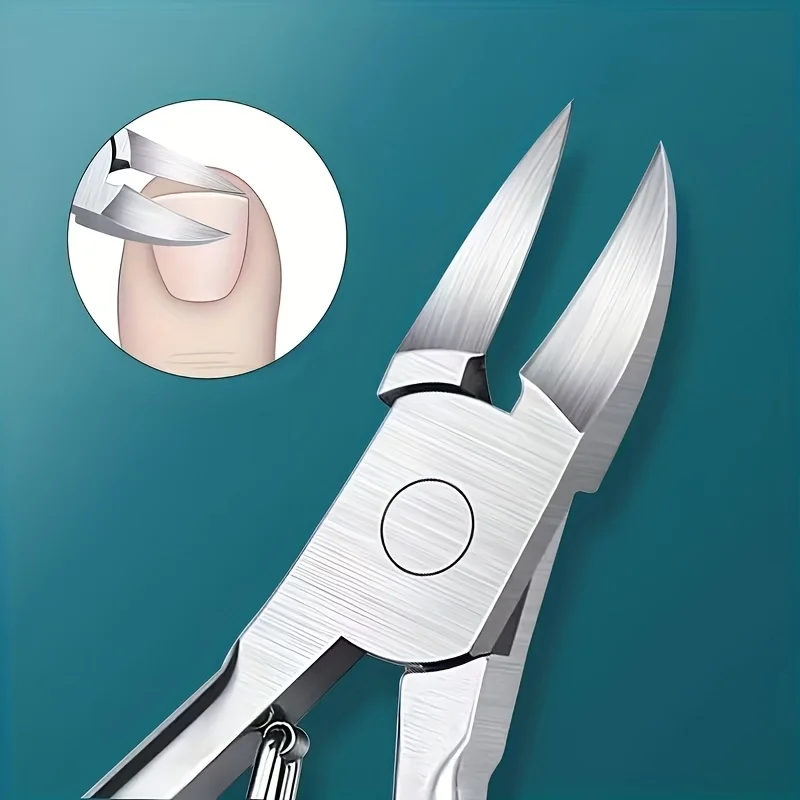Professional stainless steel nail clipper, suitable for thick toenails and internal toenails - sharp curved blade, nail care