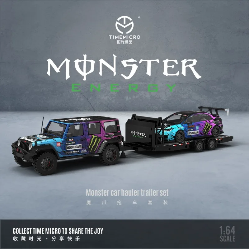 

In stock: 1:64 scale Black Ghost Claw trailer alloy car model of the Mustang Civic, boys' toy, adult collectible ornament.