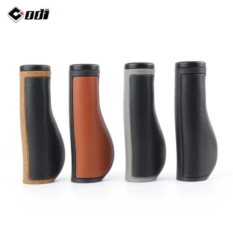 ODI EL13 MTB Retro Leather Grips Bicycle Large Pad Grip Road Bike Lock-on Grip Cover for Brompton Folding Bicycle Accessories