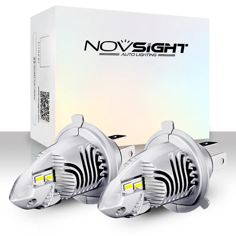 NOVSIGHT H4 Led Car Headlights Bulb 9003 HB2 Hi/Lo Mini Car 1:1 Design 70W 12V 6000K White Auto Accessories Led Headlamps Bulbs