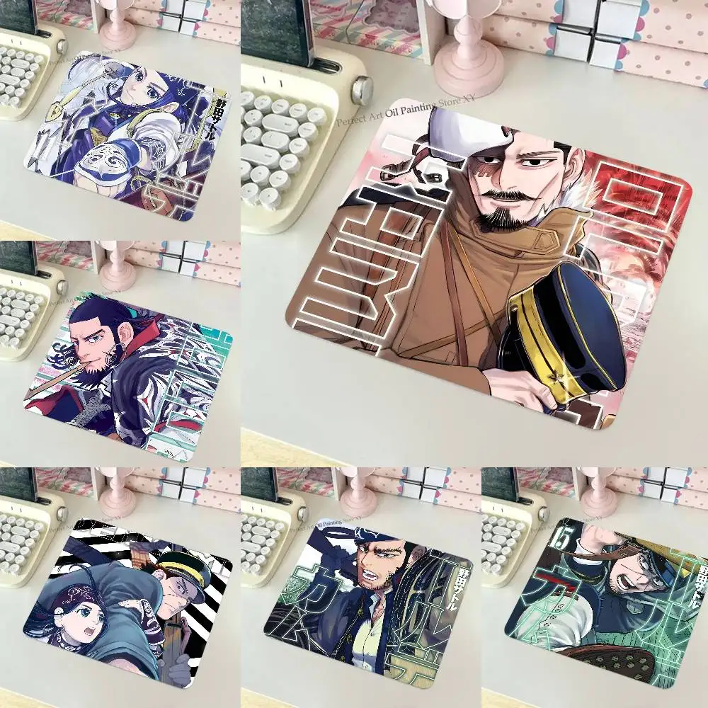 Popular Anime G-Golden K-Kamuy Mousepad Small LockEdge Mouse Pad For Gamers Computer Desk Pad Rectangular Anti-slip Rubber