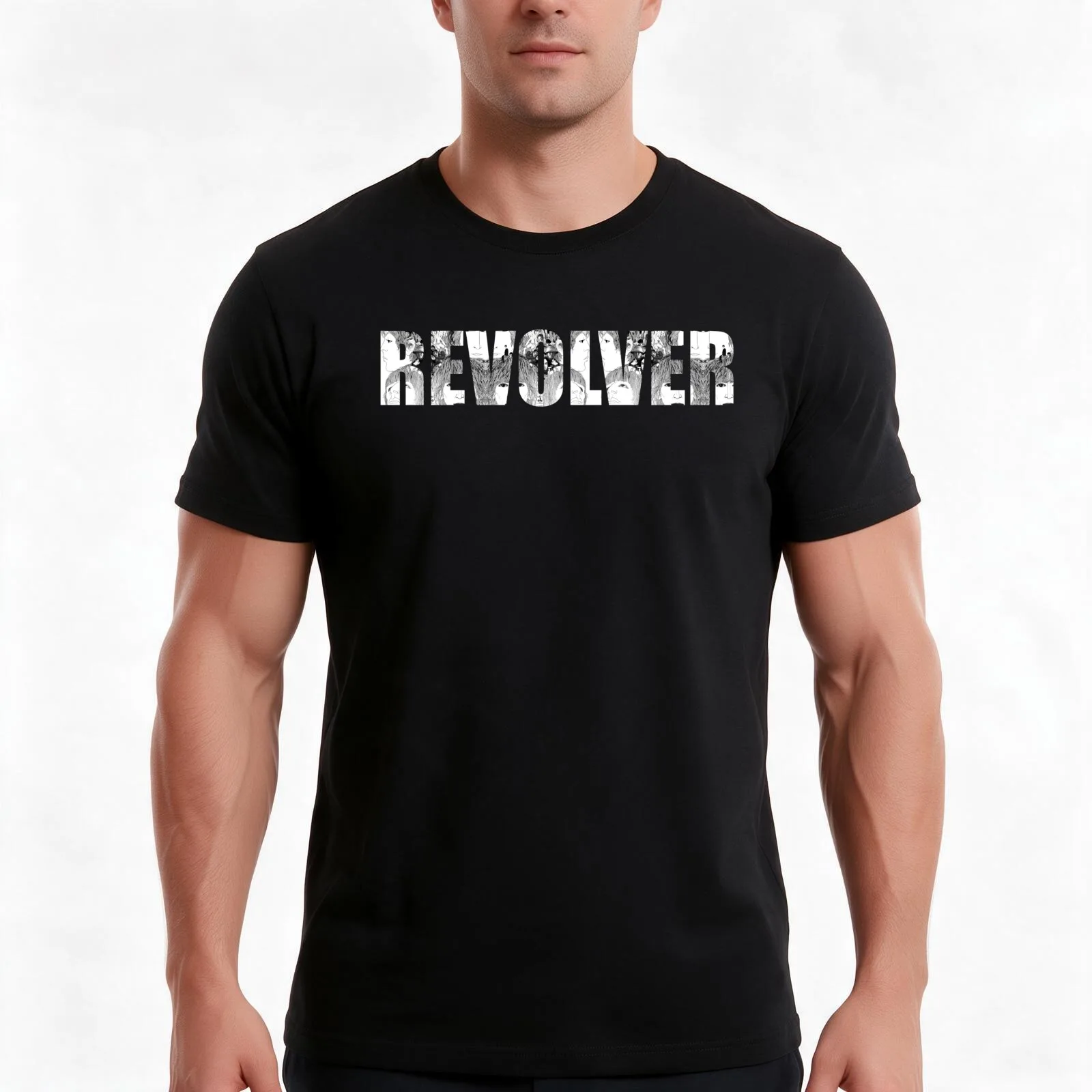 Revolver - Album Logo T-Shirt, Summer Casual Cotton Tee, Oversized Streetwear Tops, Vintage Graphic Print, Unisex Men Women