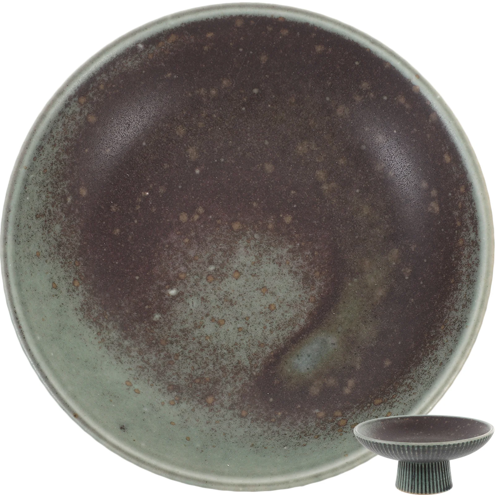 

Fruit Tray Porcelain Footed Bowl Snack Serving Plate Ceramic Food Tray for Fruits Desserts and Snacks Ceramic Food Bowl