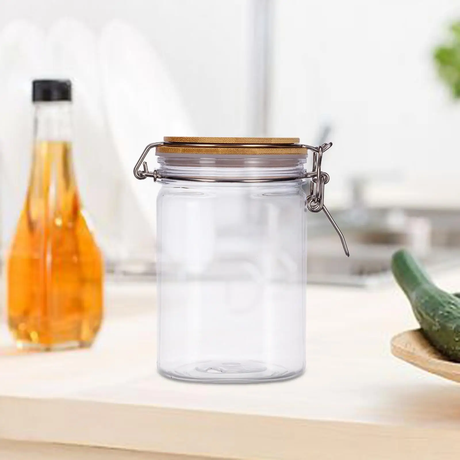 Kitchen Storage Sealed Jar Bottle Portable Coffee Bean Jar Round Airtight Canister with Lid for Herbs Beans Spice Sugar Cereal