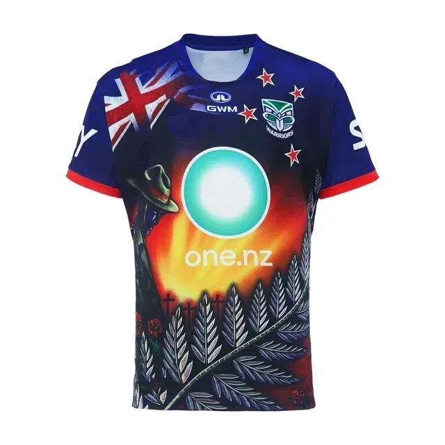 2024 Warriors Indigenous/ANZAC rugbyshirt voor heren, pas sportshorts aan