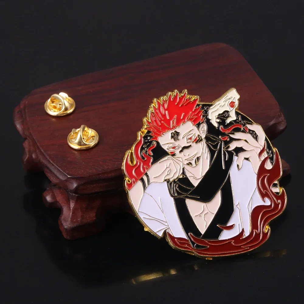 Satoru Gojo Itadori Yuji Kugisaki Nobara Enamel Pin Anime Badges on Collar Lapel Pins Brooches Trendy Jewelry Student Gifts