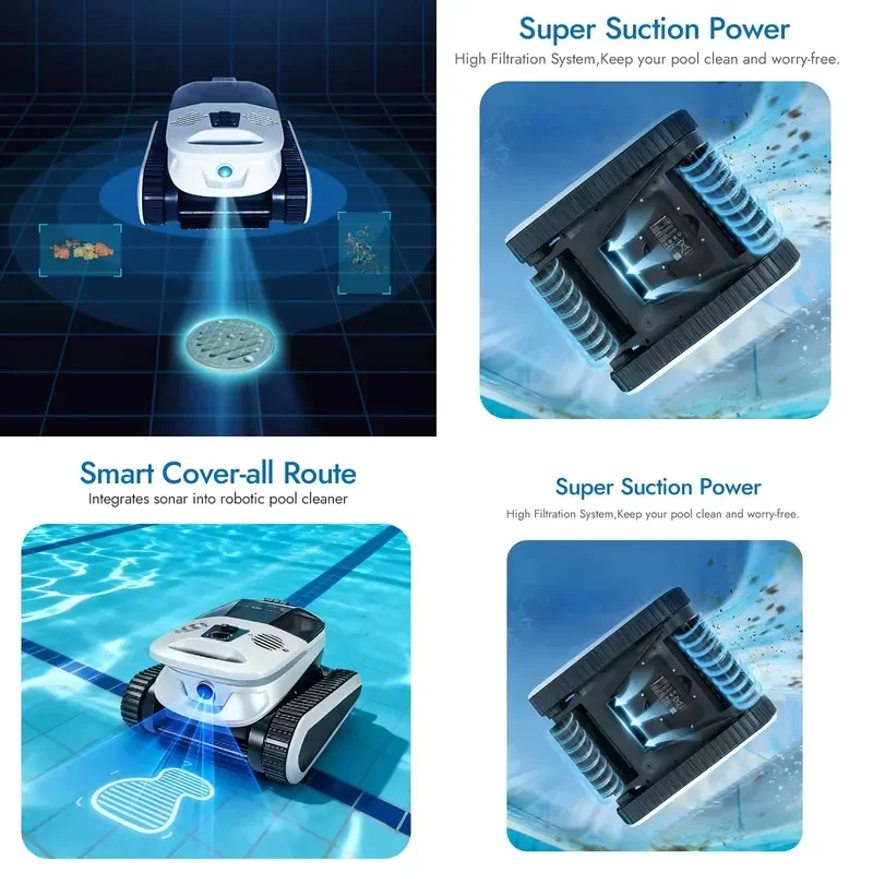STROVAN NF16 High Quality High Efficiency Portable Pool Cleaning Robot Automatic ABS Material Pool Vacuum for Above-Ground