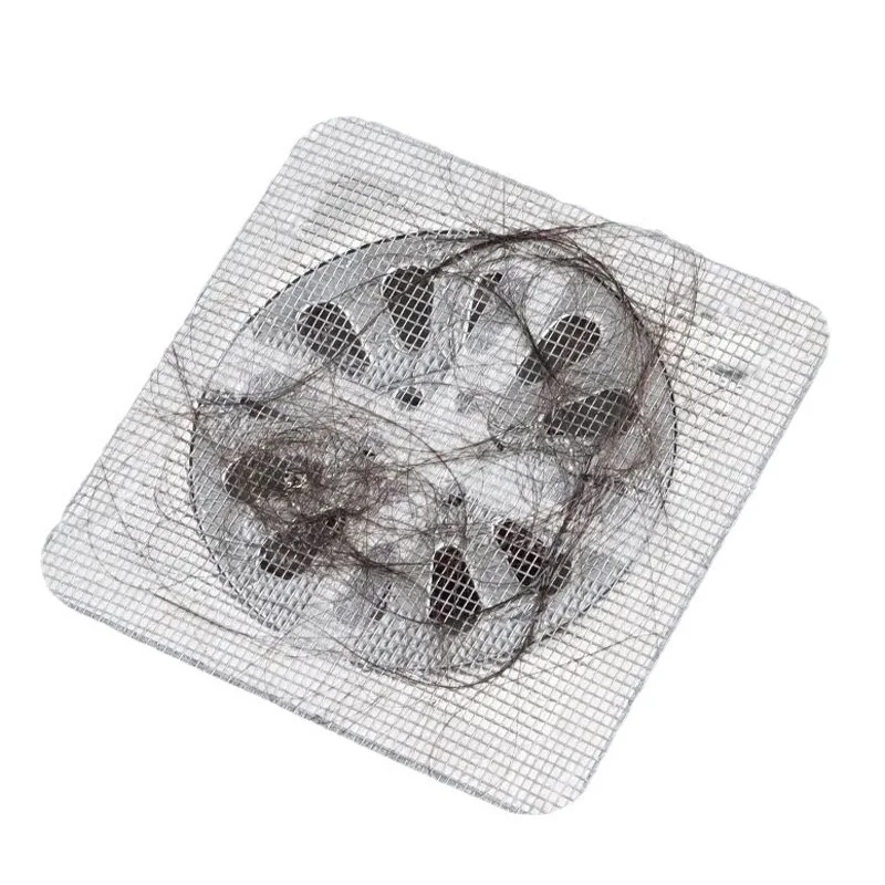 Disposable Shower Drain Hair Catcher Mesh Shower Drain Covers Floor Sink Strainer Filter Hair Stopper For Bathroom Kitchen view 6