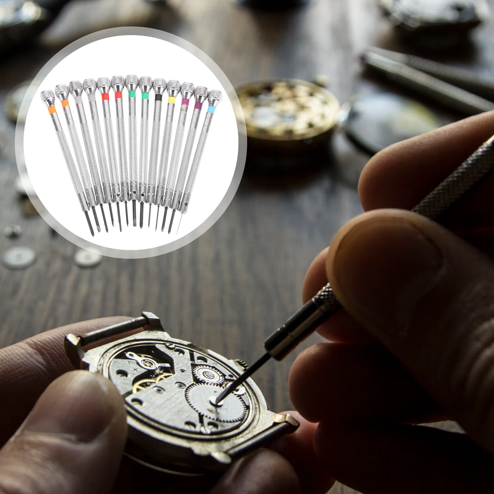 

13pcs Set High Carbon Screw Starter Steel Mini Tools for Watchmaking Eyeglass Cellphone Eyeglass Repair Kit Repair