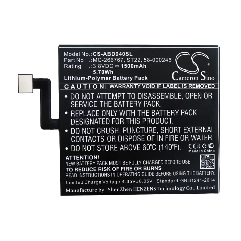

Tablet Battery For Amazon Kindle Paperwhite 4 2018 10th Generation 2018 PQ94WIF 58-000246 58-000271 MC-266767 ST22 1500mAh