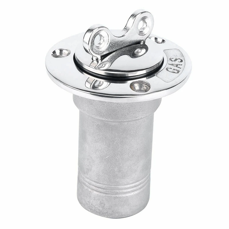 Marine Boat Deck Fuel Filler With Key Cap 38Mm 1.5 In 316 Stainless Steel Boat Gas Cap Key Hardware Gas Marine Tank Fill