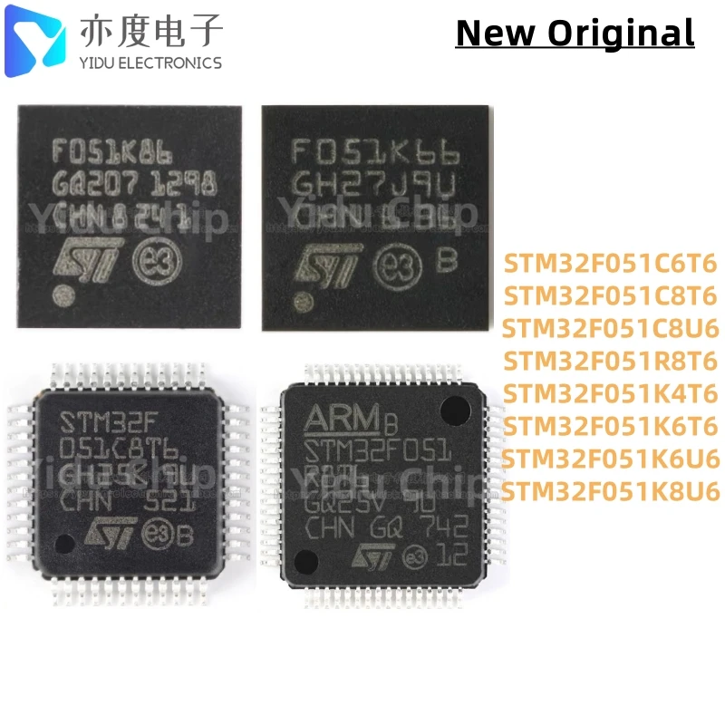 5pcs/lot STM32F051C6T6 STM32F051C8T6 STM32F051C8U6 STM32F051R8T6 STM32F051K4T6 STM32F051K6T6 STM32F051K6U6 STM32F051K8U6 IC MCU