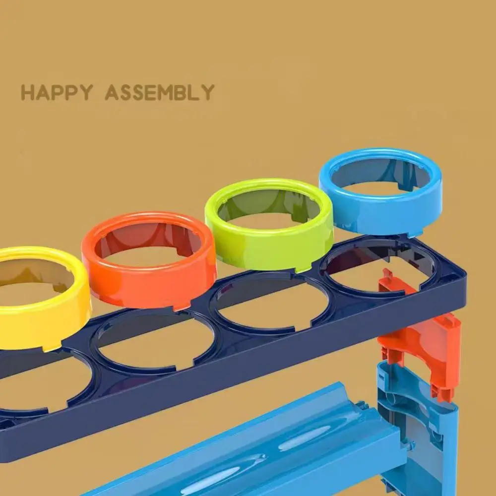 Rampe à boule roulante coulissante en plastique, Puzzle interactif Montessori à 5 couches, piste colorée, éducation précoce, balle à frapper