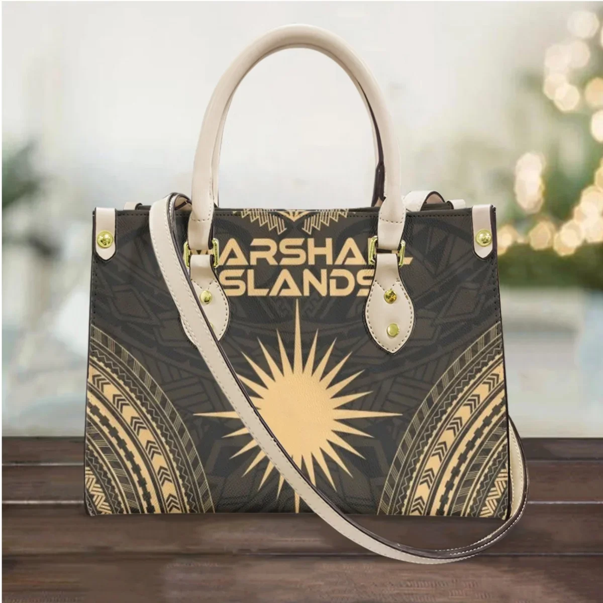 Marshall Island Kwajalein Flag Women's Handbags Polynesian Casual Shoulder Bags Luxury PU Leather Female Cross Body Bags Woman