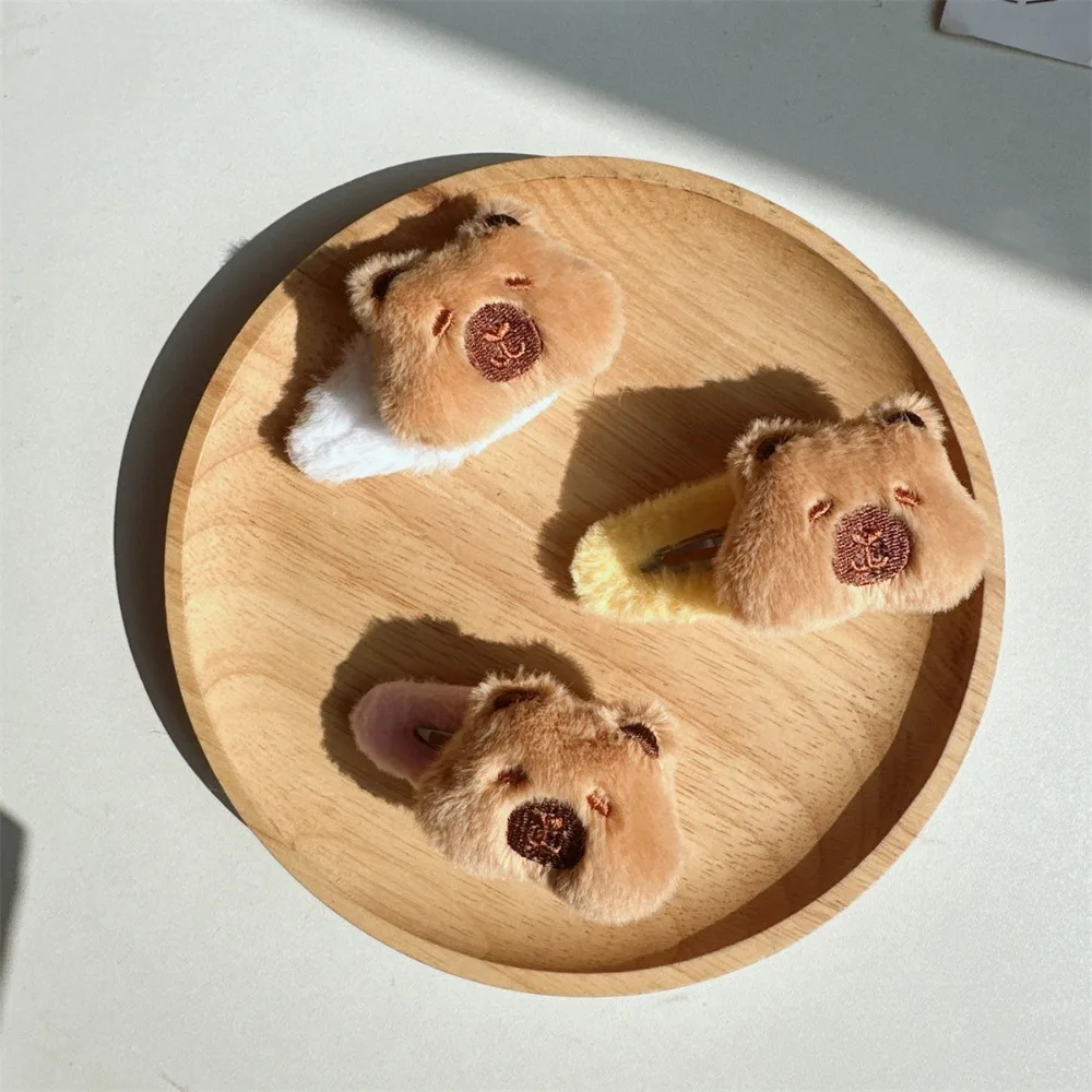 

PP Cotton Capybara Headband Soft Hairpin Capybara Plush Hair Clip Hair Hoop Cute Cartoon Animal Hair Accessories Gifts