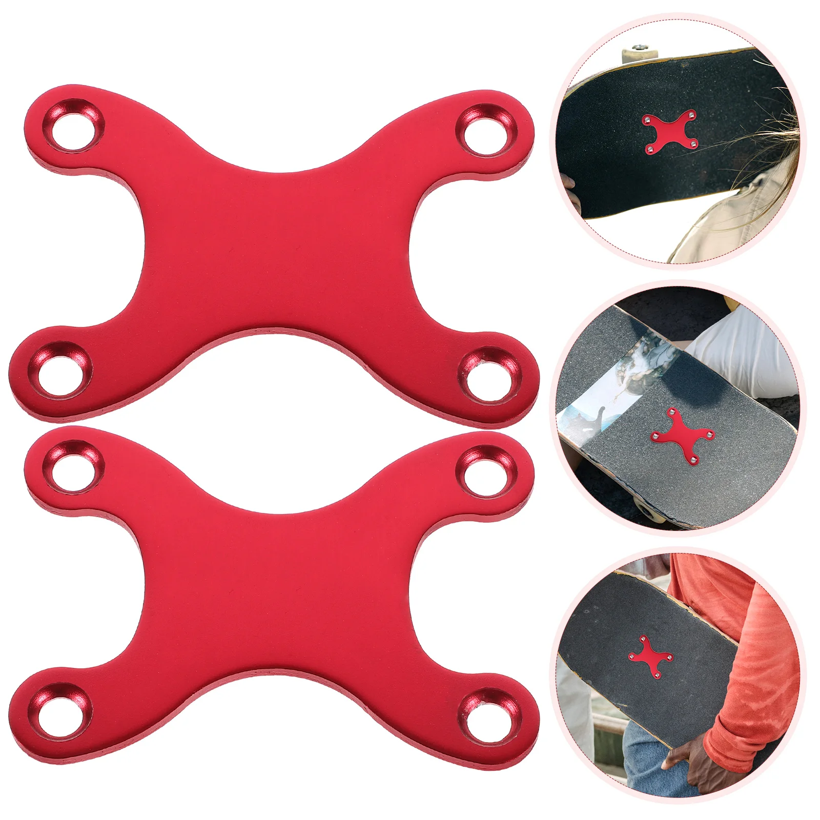 2pcs Aluminum Gasket Skateboard Bridge Support Washer Portable Skateboard Supply Skateboard Bracket Bridge Anti-Sag Gasket