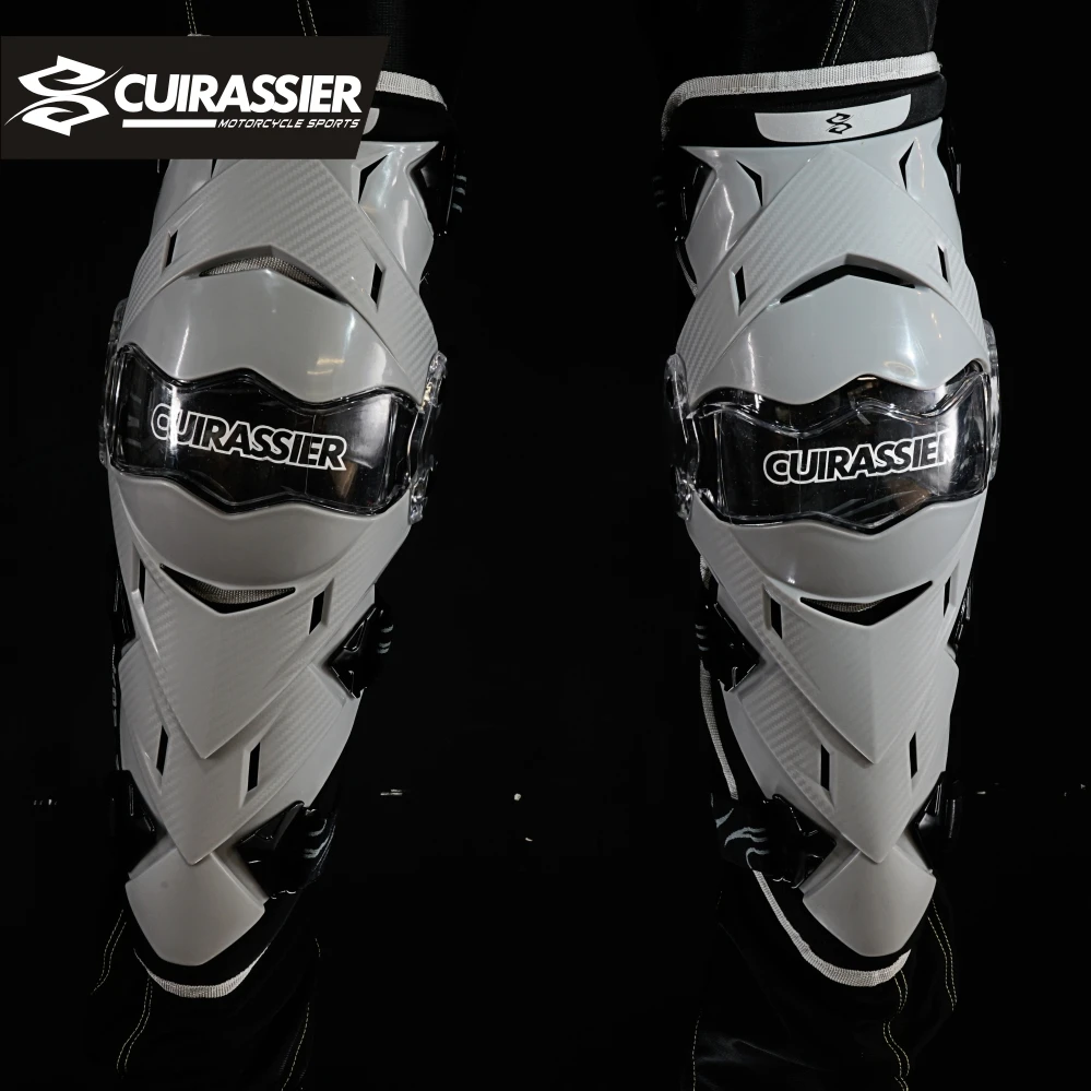 Cuirassier 2 pezzi Combo gomito al ginocchio ginocchiere addensate per moto equipaggiamento protettivo Motocross moto Riding protezione del gomito