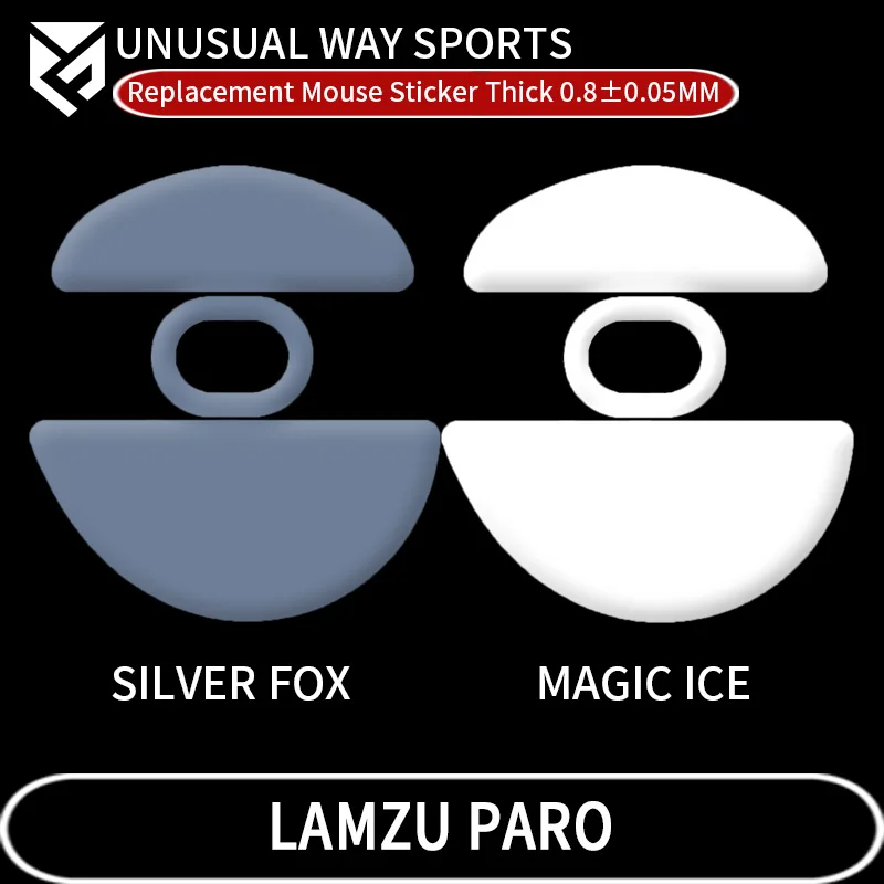 UnusualWaySports Mouse Skates Feet Paro Cambered Surface PTFE Anti Collapse Magic Ice Silver Fox
