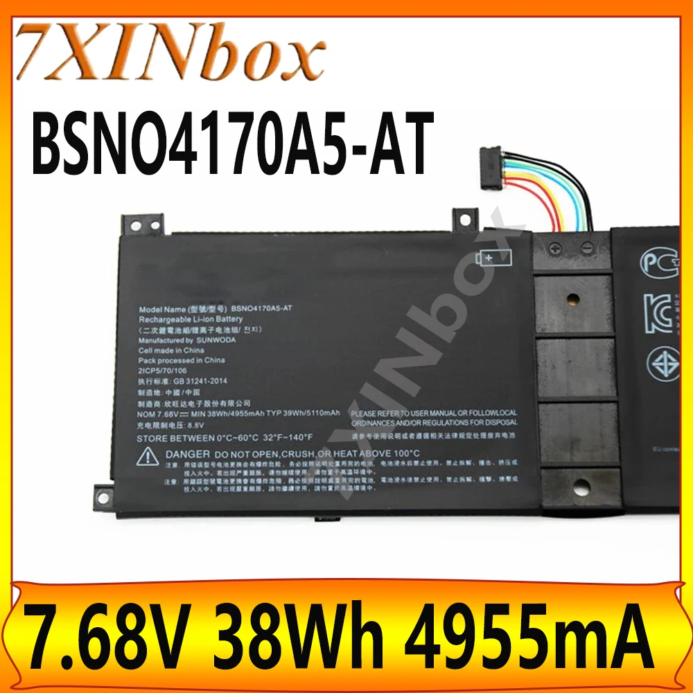 7XINbox BSNO4170A5-AT 7.68V 38Wh 4955mA Laptop Battery For Lenovo Miix 510-12ISK 520-12IKB 525-12IKB BSNO4170A5-LH GB 31241-2014