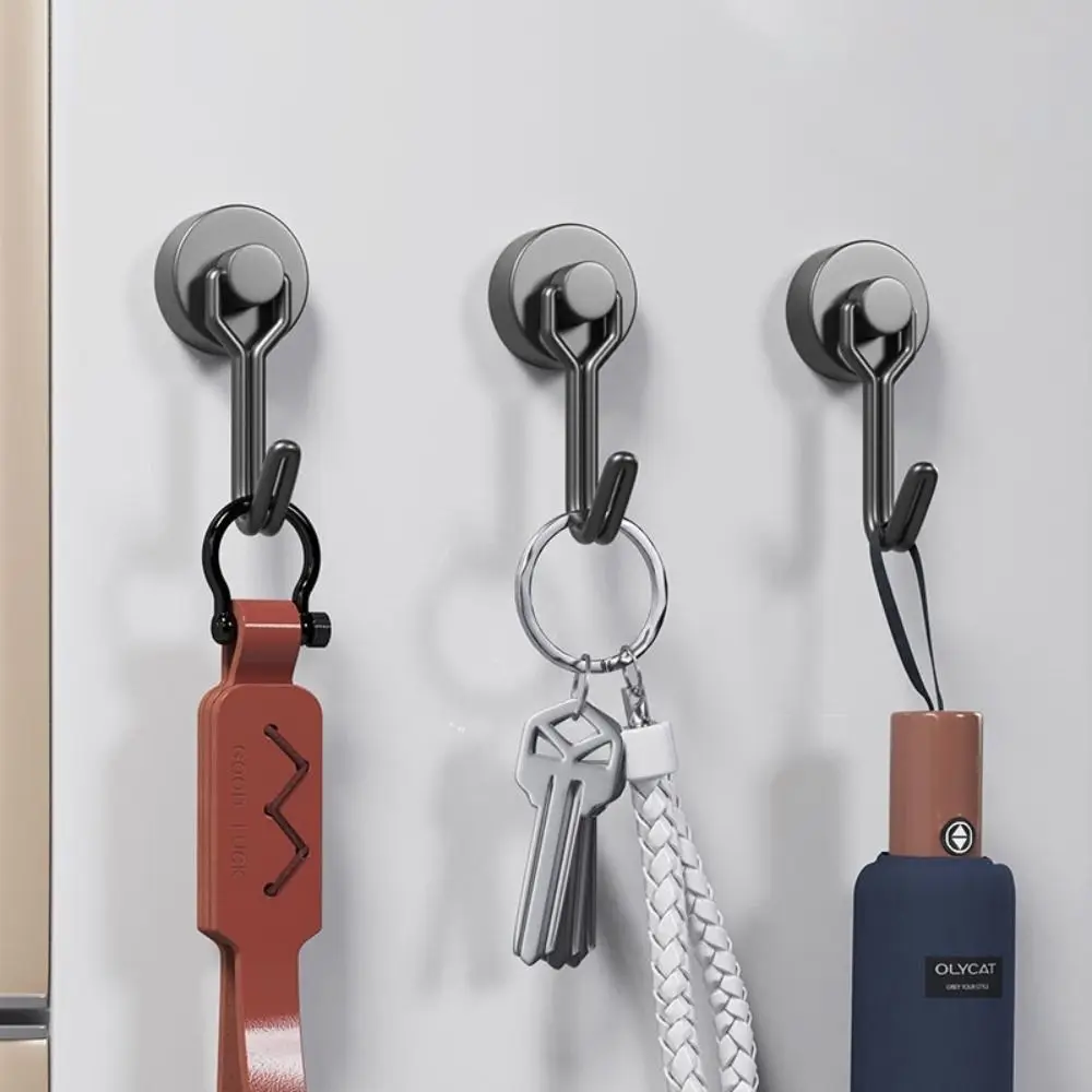 Mini Strong Magnetic Magnetic Hook Suction Non-trace Key Hanger Multi-Purpose Wall Organizer Storage Hook Kitchen