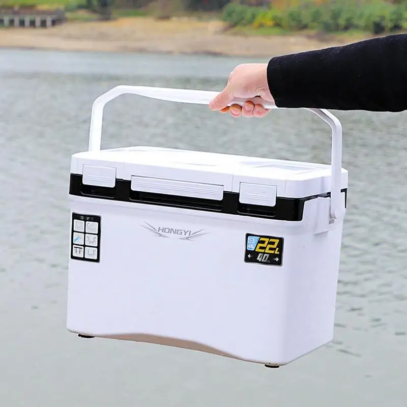 

Fishing Cooler Box Fishing Live Bait Cooler Tackle Box Fish Lure Box Refrigeration Case Camping Heat Preservation Box