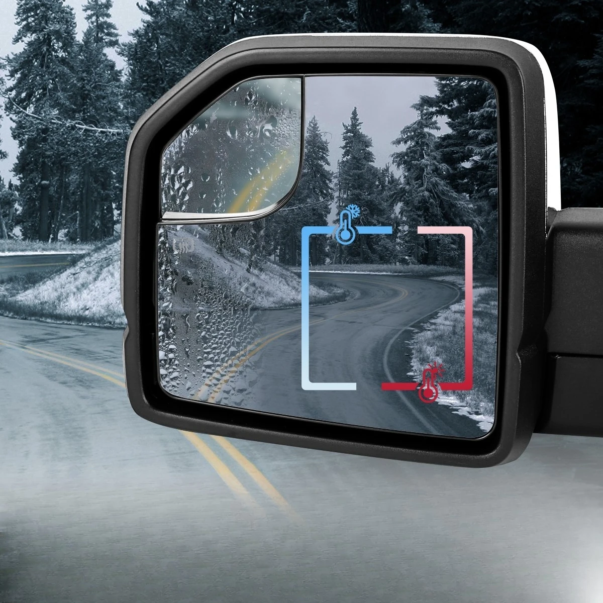 

Right/Passenger Side Mirror Fits 2015-2020 F150 Chrome Power Heated+LED Signal
