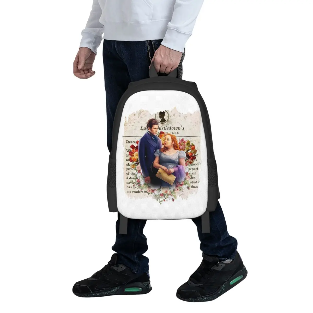 

Whistledown Society Papers Netflix Student Backpack School Bag Hiking Travel Daypack for Boys Girls Bookbag Shoulder Bags