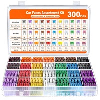 300/180/120pcs Car Blade Fuse Assortment Kit Auto Truck Automotive Medium Small Fuse Mixed Motorcycle Circuit Fuse With Box