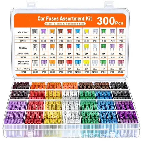 300/180/120pcs Auto Lama Fusibile Assortimento Kit Auto Camion Automotive Medio Piccolo Fusibile Misto Circuito Moto Fusibile Con Scatola