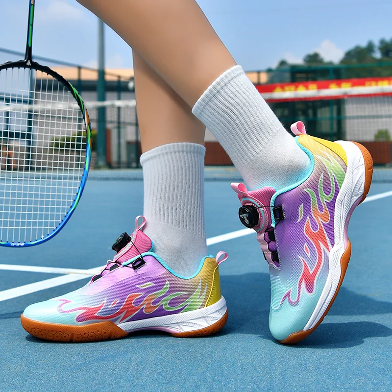 

Kid's Badminton Shoes Boys Girls Volleyball Badminton Sneakers Training Sport Shoes for Student Men Women Mesh Tennis Shoes